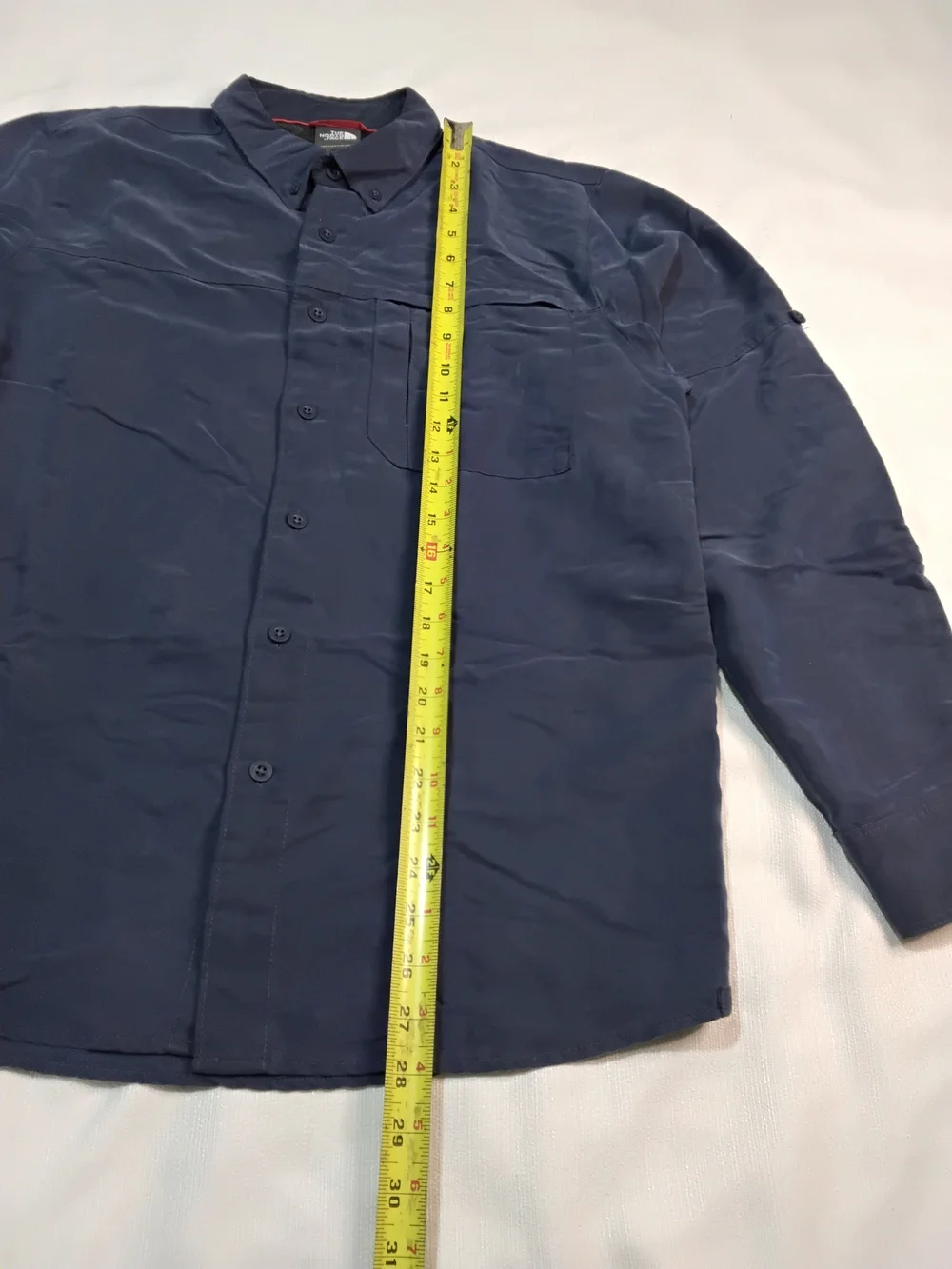 The North Face Men's Navy Blue Long-Sleeve Button-Down Shirt Sz M.